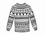 Sweater Maglione Estampado Colorare Stampato Acolore sketch template