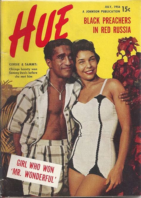 Hue Sammy Davis Jr And Cordie King July 1956 Black Magazine Vintage