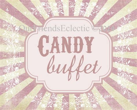 printable candy buffet sign digital candy buffet sign candy