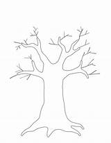 Tree Template Trunk Printable Kids Family Coloring Clipart Empty Outline Drawing Line Cliparts Crafts Paper Templates Big Print Pages Color sketch template