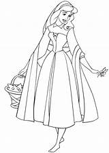 Coloring Sleeping Beauty Aurora Princess Wander Around Color sketch template