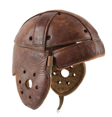 lot detail pre war vintage football leather helmet