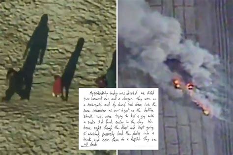harrowing leaked footage shows  drone strikes  afghanistan  pilot admits killing