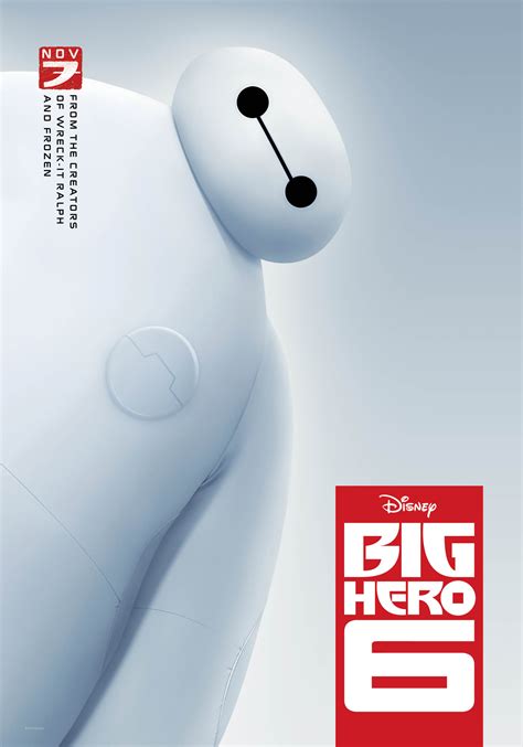 big hero 6 posters featuring the big adorable robot baymax collider