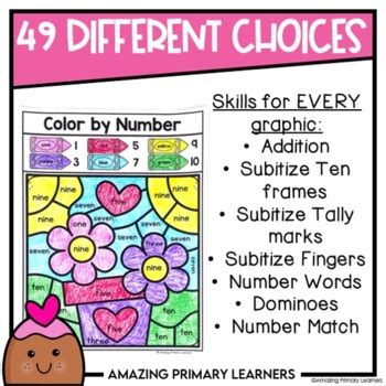 valentines day math coloring pages activities color  number worksheets
