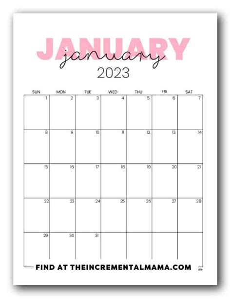 pink calendar printables  pdfs   organized artofit
