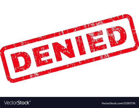 denied text rubber stamp royalty  vector image