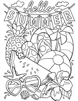 summer coloring pages   year easy fun art activity  pages