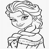 Elsa Coloring Face Frozen Pages Getcolorings Getdrawings sketch template