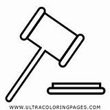 Mazo Gavel Coloring Martelo Richter Hammer Ultracoloringpages sketch template