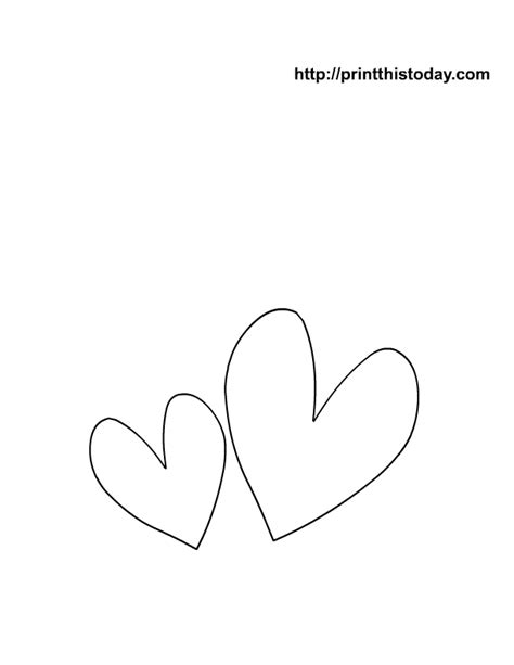 printable heart shapes coloring home