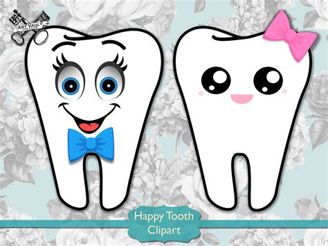 happy tooth transparent png clipart kawaii tooth illustration etsy