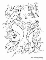 Coloring Mermaid Ariel Little Pages Her Color Colouring Friends Disney Print H2o Necklace Shows Look Amazing Kids Adventure Fun Book sketch template
