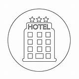 Hotel Icon Vector sketch template