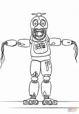 Coloring Fnaf Chica Pages Withered Printable Drawing Dot sketch template