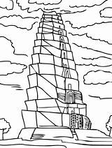 Babel Turm Biblia Malvorlagen Supercoloring Turmbau Bibel Lesson Recortar Niños Toren Kirche Pisa Páginas Babylon Trueway Templo sketch template