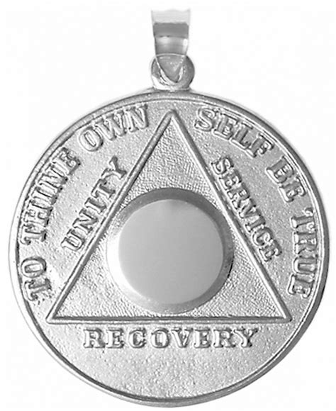 Sterling Silver Aa Medallion Pendant