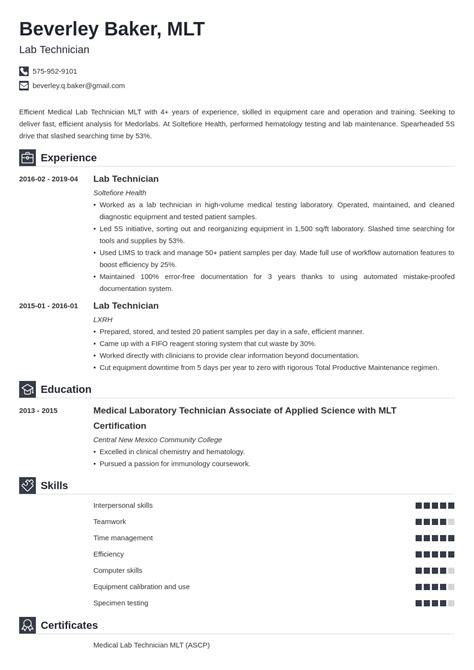 lab technician dmlt resume format sample  resume template  student