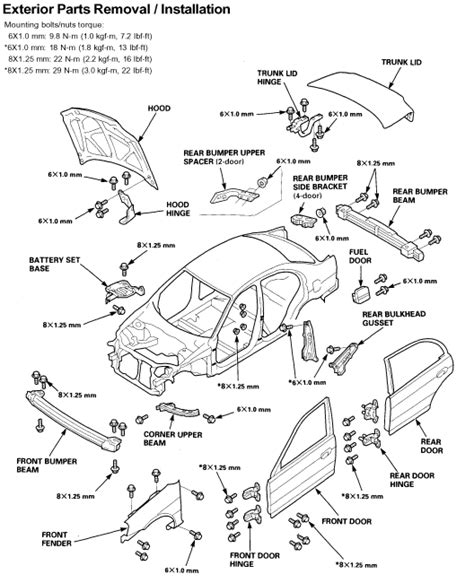 honda accord body parts diagram latest cars