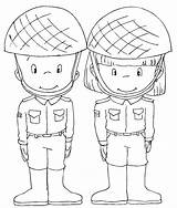 Coloring Soldiers Pages Dressed Children Para Colorear Soldado Soldados 為孩子的色頁 sketch template