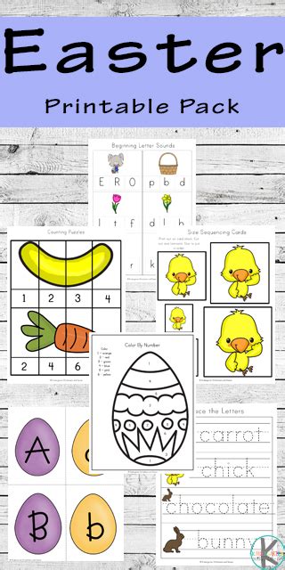 kindergarten worksheets  games  easter worksheets