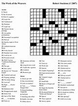 Crossword Puzzles Printable Clues Coloring Crosswords Seniors Easy Print Large Source sketch template
