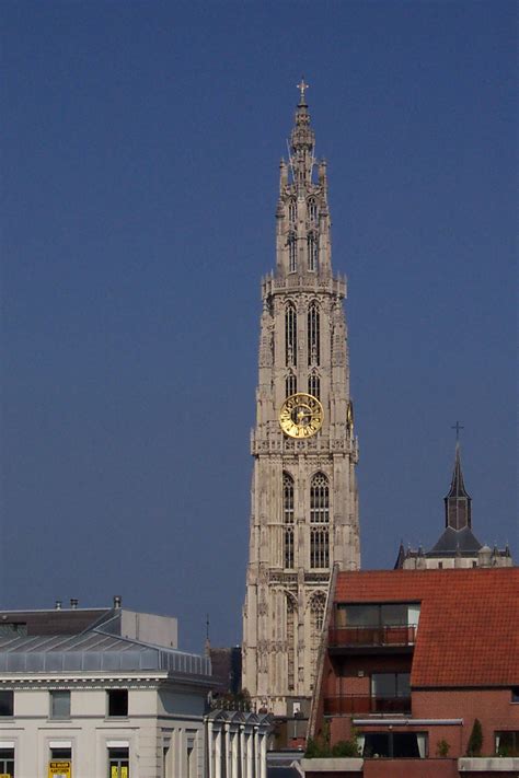 cathedral   lady  antwerp belgium image  stock photo