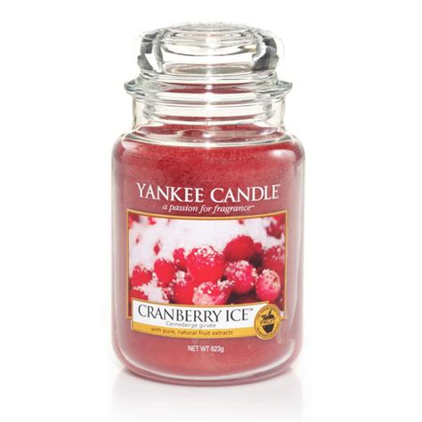 yankee candle cranberry ice large jar  candle emporium