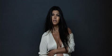 pregnant kourtney kardashian poses nude for dujour magazine huffpost