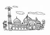 Mosque Coloring Pages sketch template