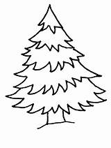 Tree Evergreen Clip Clipart Coloring sketch template