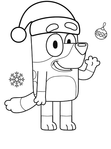 bluey christmas coloring page  printable coloring pages  kids