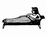 Cleopatra Lying Down Coloring Coloringcrew sketch template