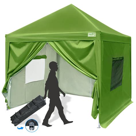upgraded quictent  ez pop  canopy gazebo party tent  mesh windows sidewalls roller
