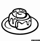 Cinnamon Roll Coloring Pages Treats Sweet Online Clipartmag Cliparts Thecolor sketch template