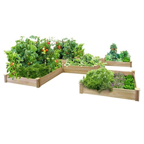 greenes fence  sq ft dovetail raised bed garden kit