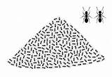 Anthill Ant sketch template