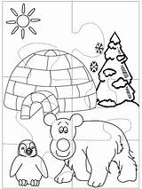 Rompecabezas Nord Nordpol Inverno Tappeti Pinguino Preschool sketch template