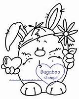 Easter Coloring Pages Bunny Bugaboo Digi Stamps Scrapbook Eggs Valentines Clip Format sketch template
