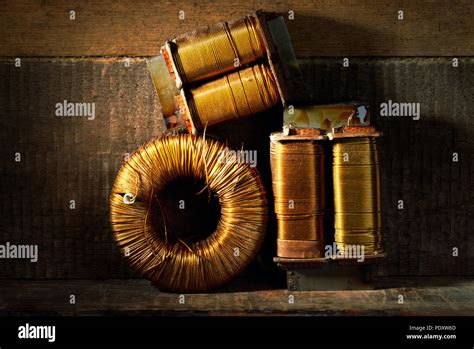 copper wire coils stock photo alamy