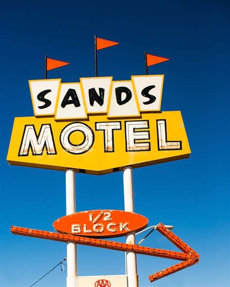 sands motel sign route  route  motel sign mid century etsy