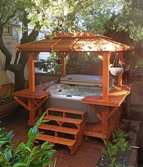 Hot Tub Gazebo Hot Tub Backyard Outdoor Hot Tubs Backyard Plants