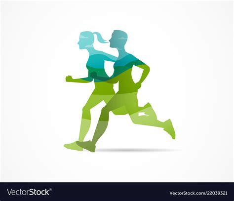 run icon symbol marathon poster  logo vector image