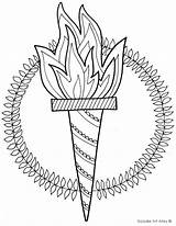 Olympic Torch Olympiques Olympische Sheets Olympique Ausmalbilder Scribblefun Coloriage Flame Olympia Anneaux Torche Olympiades Olimpiadas Flamme Ausmalen Colorier Grecja Olimpicos sketch template