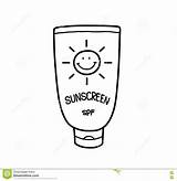 Sunblock Solare Lozione Spf Protezione Sunscreen Crema sketch template
