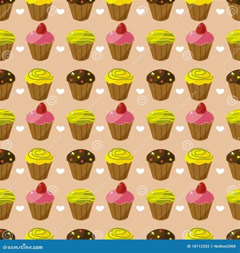 seamless cake pattern stock vector illustration  celebrate