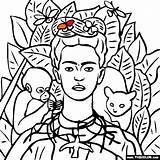 Frida Kahlo Coloring sketch template