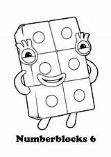 Numberblocks Pages Blocks Sheets Coloringhome sketch template