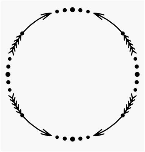 circle monogram frame border arrows dots monogram circle