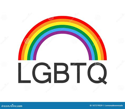 lgbtq logo with rainbow symbol vector symbol of lgbt pride community